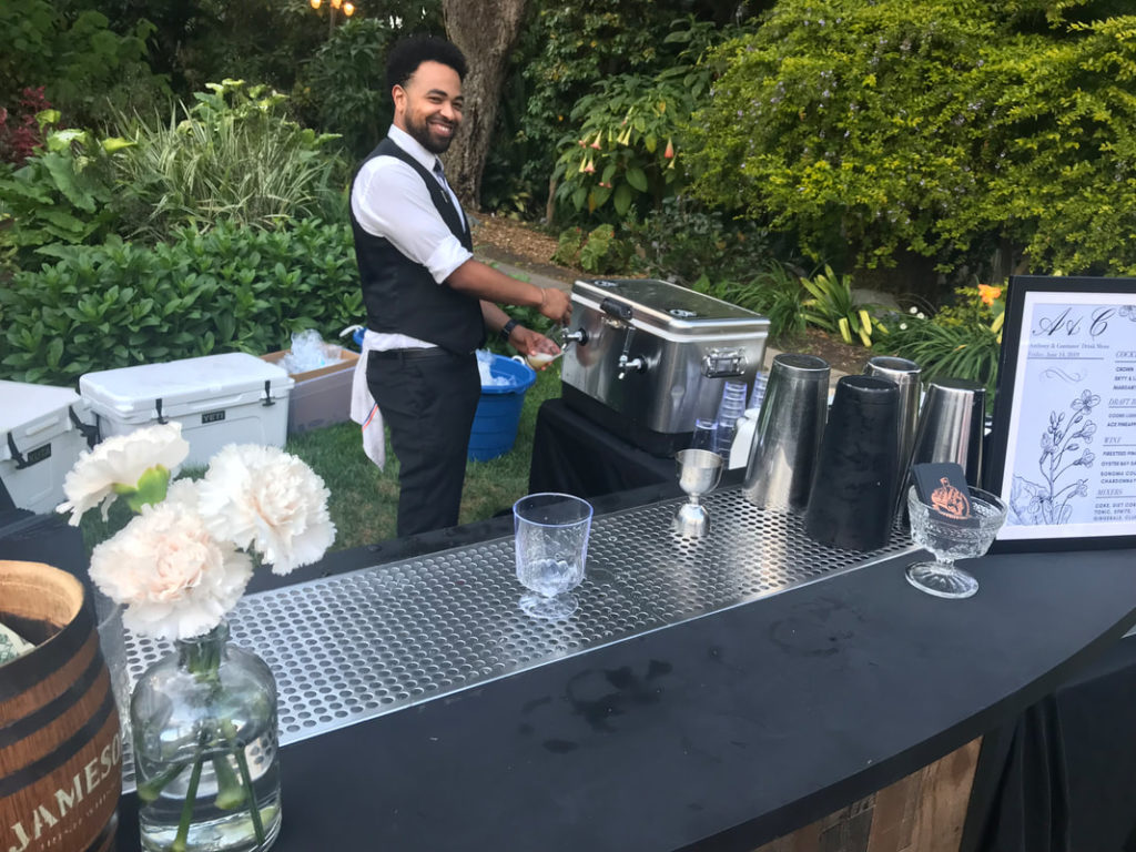 licensed bartender for wedding